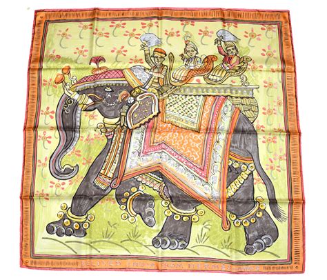 hermes scarf elephant|Pre.